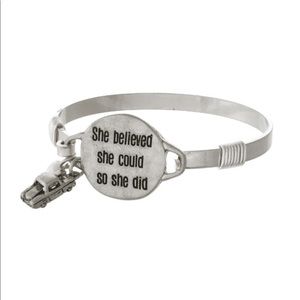 Metal Bracelet She Believed She Could So She Did